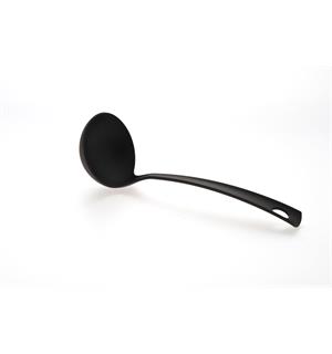 Øse i sort plast L:skaft 220mm Kan brukes i non-stick kjeler/panner 